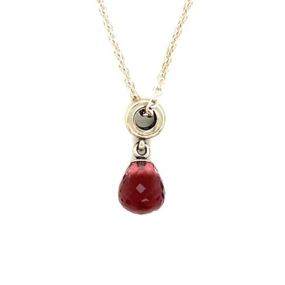 Pandora Briolette Amethyst Pendant Necklace - Picture 1 of 6